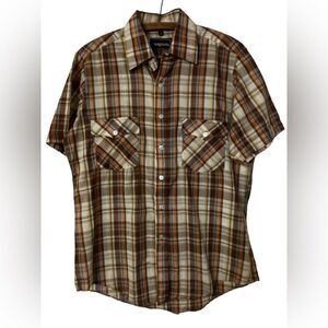 Young Bloods Shirt Size M Plaid Western